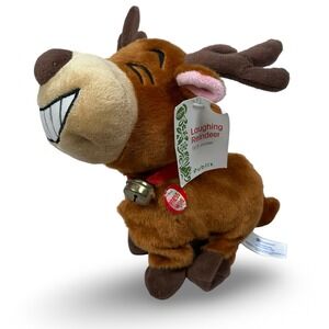 Hilarious Occassions Laughing Reindeer Animated Plush Christmas Holiday Brown